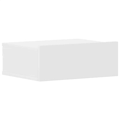 Comodino Pensile Bianco 40x30x15 cm in Legno Multistrato