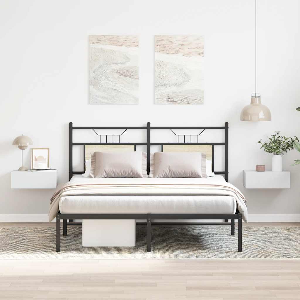 Comodini Pensili 2pz Bianchi 40x30x15 cm in Legno Multistrato