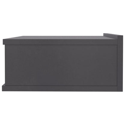 Comodini Pensili 2pz Grigi 40x30x15 cm in Legno Multistrato