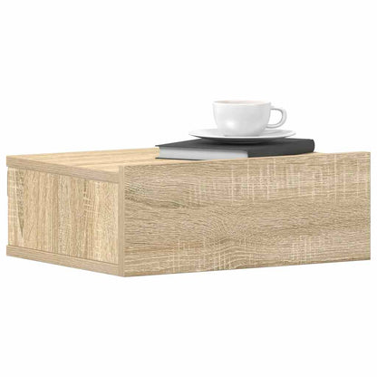 Comodini Pensili 2pz Rovere Sonoma 40x30x15cm Legno Multistrato