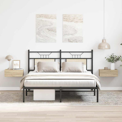 Comodini Pensili 2pz Rovere Sonoma 40x30x15cm Legno Multistrato