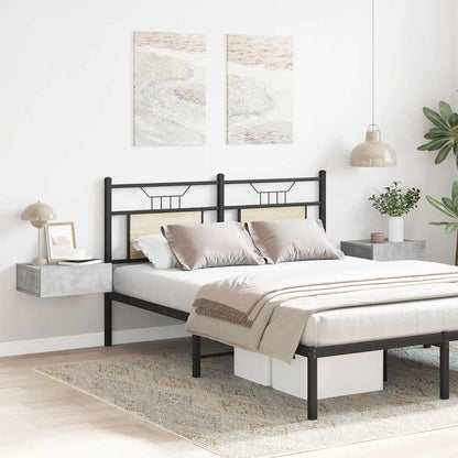 Comodini Pensili 2pz Grigio Cemento 40x30x15 Legno Multistrato