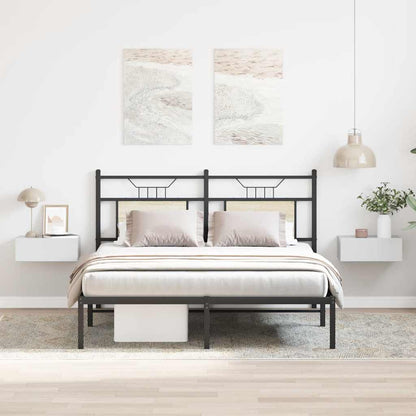 Comodini Pensili 2pz Bianco Lucido 40x30x15cm Legno Multistrato
