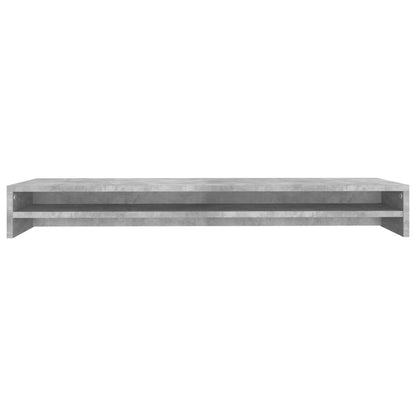 Supporto Monitor Grigio Cemento 100x24x13 cm Legno Multistrato