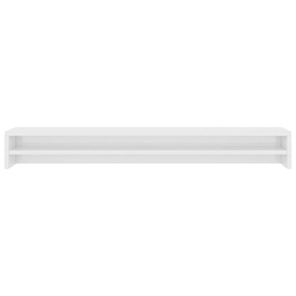 Supporto Monitor Bianco Lucido 100x24x13cm in Legno Multistrato