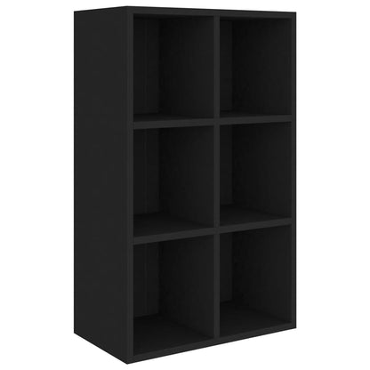 Libreria/Credenza Nera 66x30x98 cm in Legno Multistrato