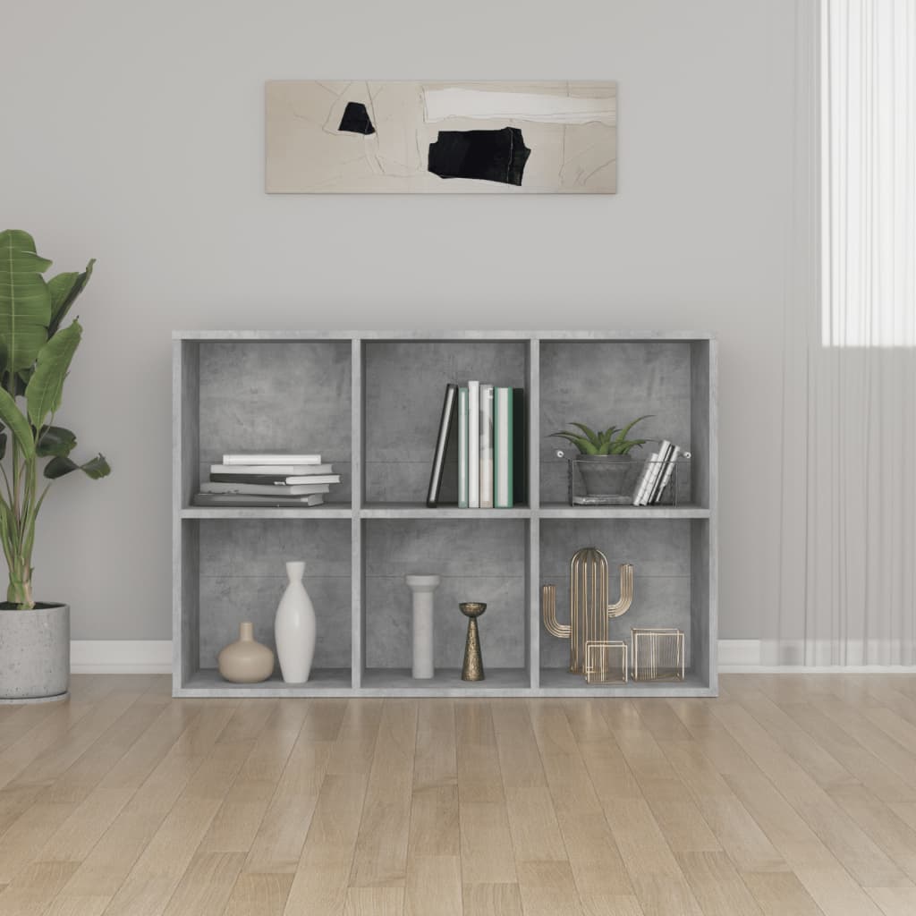 Libreria/Credenza Grigio Cemento 66x30x98 cm Legno Multistrato