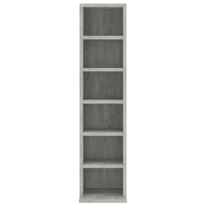 Mobile Porta CD Grigio Cemento 21x20x88 cm in Legno Multistrato