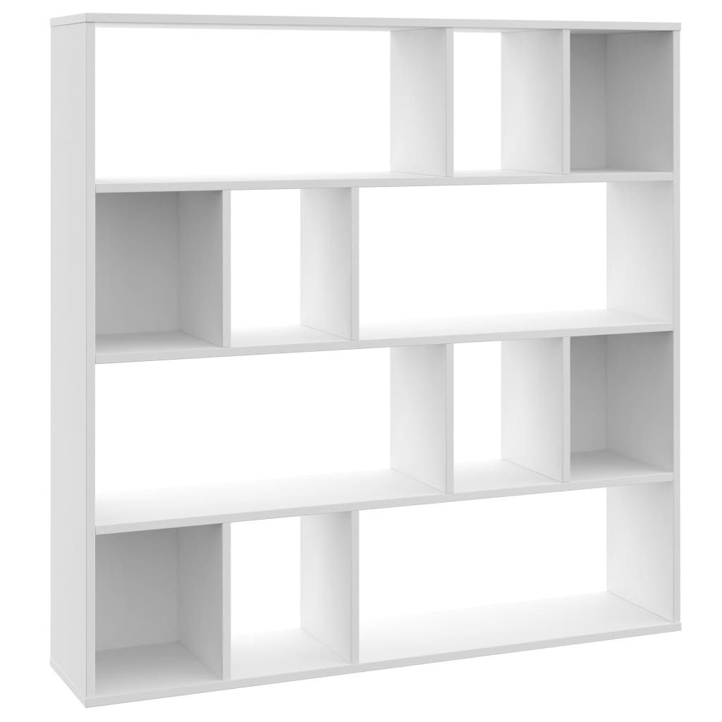 Libreria/Divisorio Bianco 110x24x110 cm in Legno Multistrato