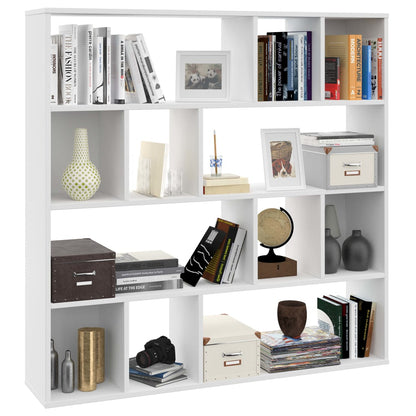 Libreria/Divisorio Bianco 110x24x110 cm in Legno Multistrato
