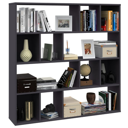 Libreria/Divisorio Grigio 110x24x110 cm in Legno Multistrato