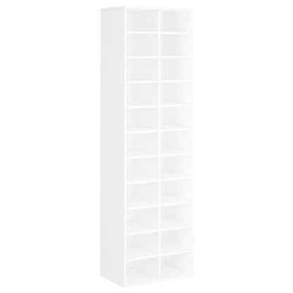 Scarpiera Bianca 54x34x183 cm in Legno Multistrato