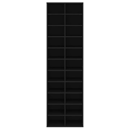 Scarpiera Nera 54x34x183 cm in Truciolato