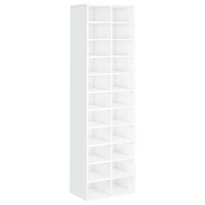 Scarpiera Bianco Lucido 54x34x183 cm in Truciolato