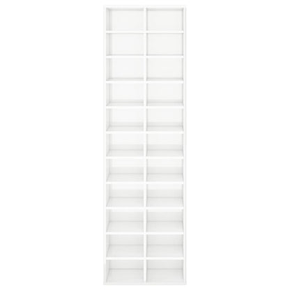 Scarpiera Bianco Lucido 54x34x183 cm in Truciolato
