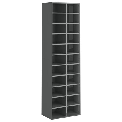 Scarpiera Grigio Lucido 54x34x183 cm in Truciolato