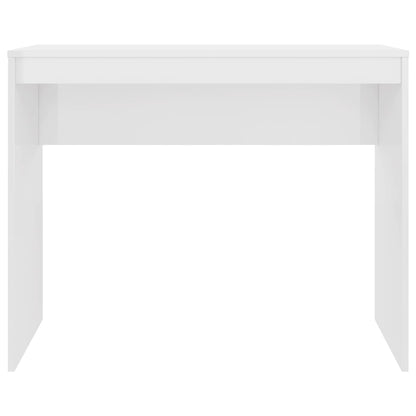 Scrivania Bianco Lucido 90x40x72 cm in Legno Multistrato