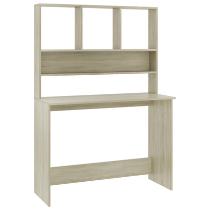 Scrivania e Ripiani Rovere Sonoma 110x45x157 Legno Multistrato