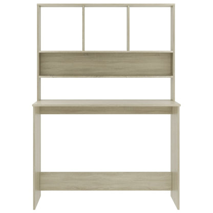 Scrivania e Ripiani Rovere Sonoma 110x45x157 Legno Multistrato