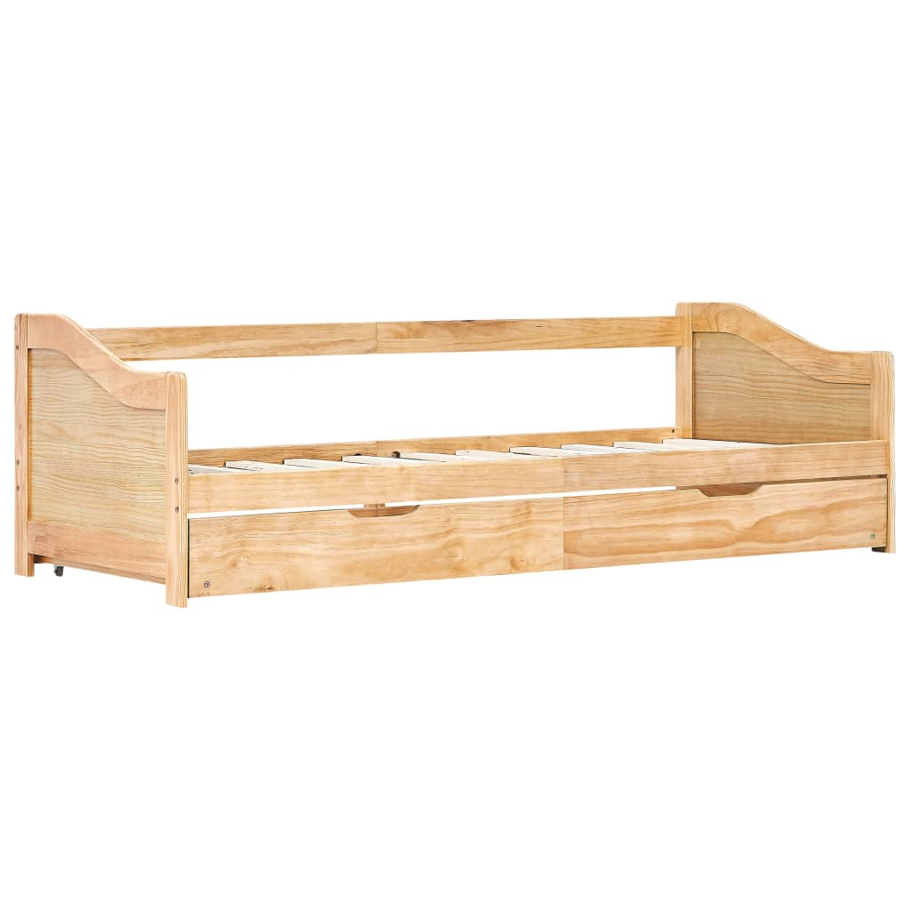 Divano Letto a Scomparsa senza Materasso Pino Bianco 90x200 cm