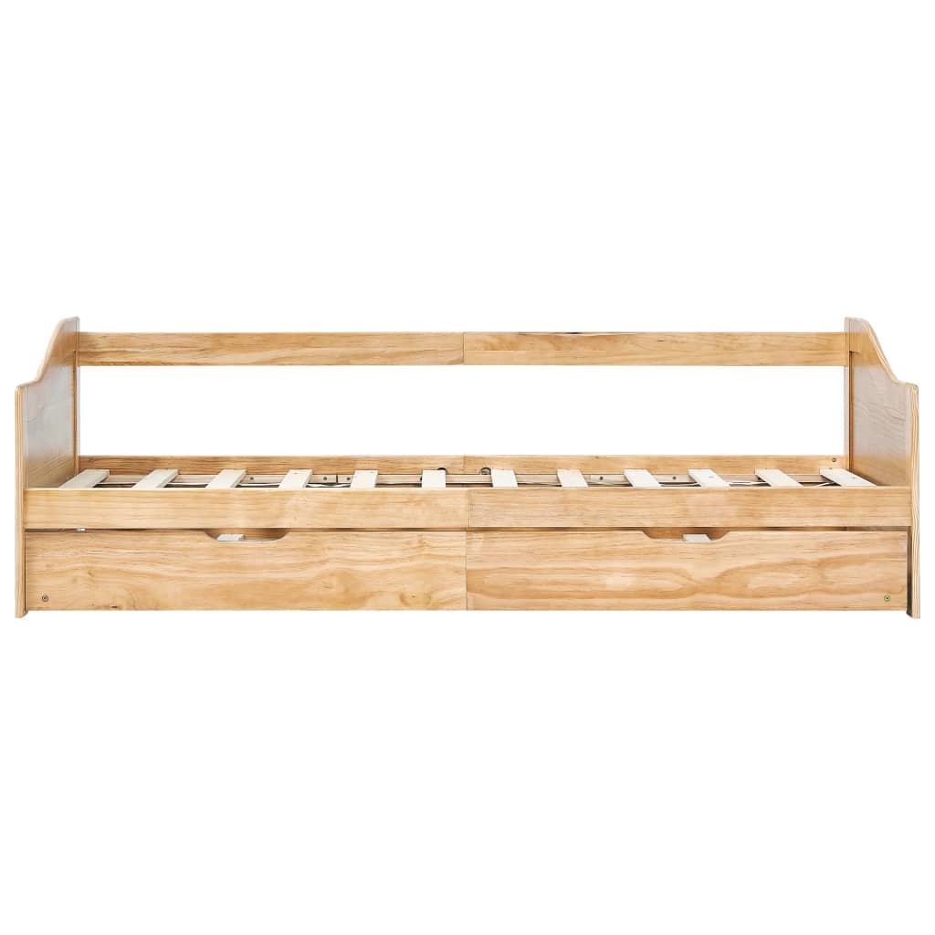 Divano Letto a Scomparsa senza Materasso Pino Bianco 90x200 cm
