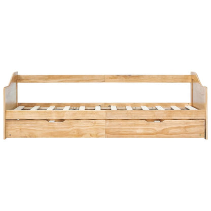 Divano Letto a Scomparsa senza Materasso Pino Bianco 90x200 cm