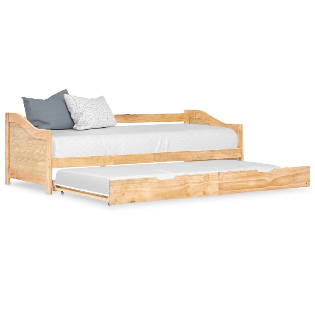 Divano Letto a Scomparsa senza Materasso Pino Bianco 90x200 cm