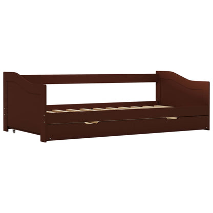 Dormeuse Estraibile senza Materasso Marrone Scuro 90x200 cm