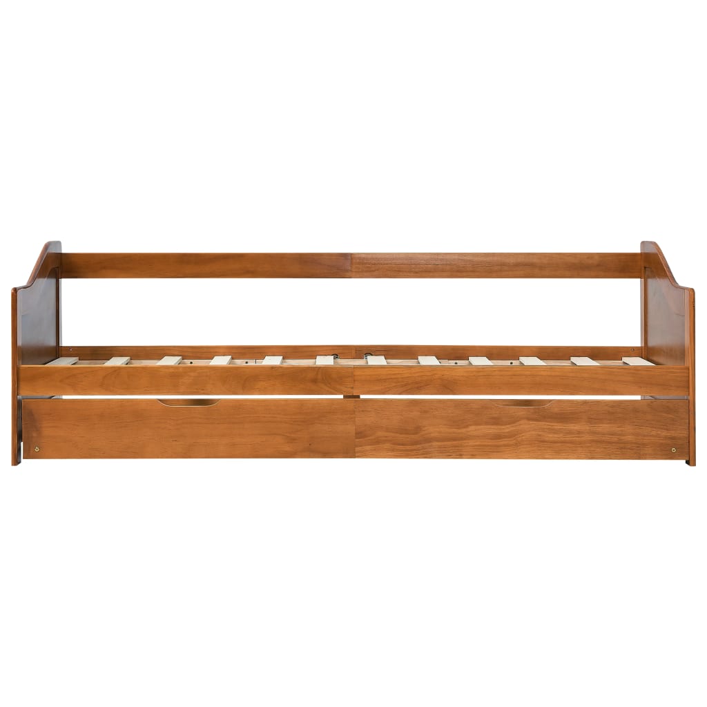 Dormeuse Estraibile senza Materasso Marrone Ambrato 90x200 cm