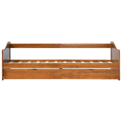 Dormeuse Estraibile senza Materasso Marrone Ambrato 90x200 cm