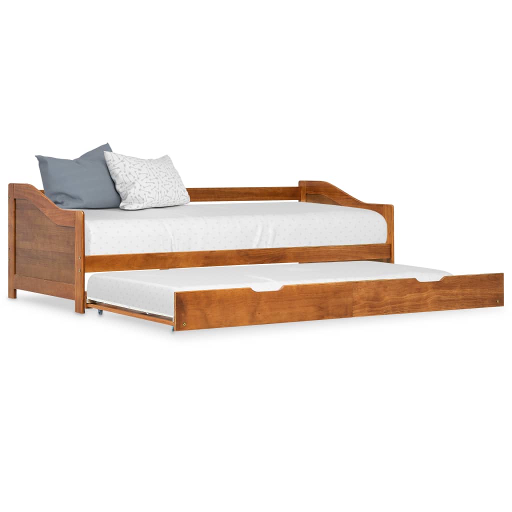 Dormeuse Estraibile senza Materasso Marrone Ambrato 90x200 cm