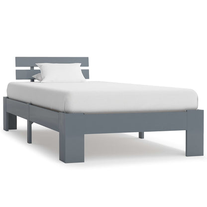 Giroletto senza Materasso Grigio 100x200 cm in Legno di Pino