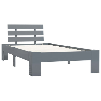 Giroletto senza Materasso Grigio 100x200 cm in Legno di Pino