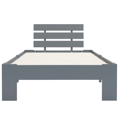 Giroletto senza Materasso Grigio 100x200 cm in Legno di Pino