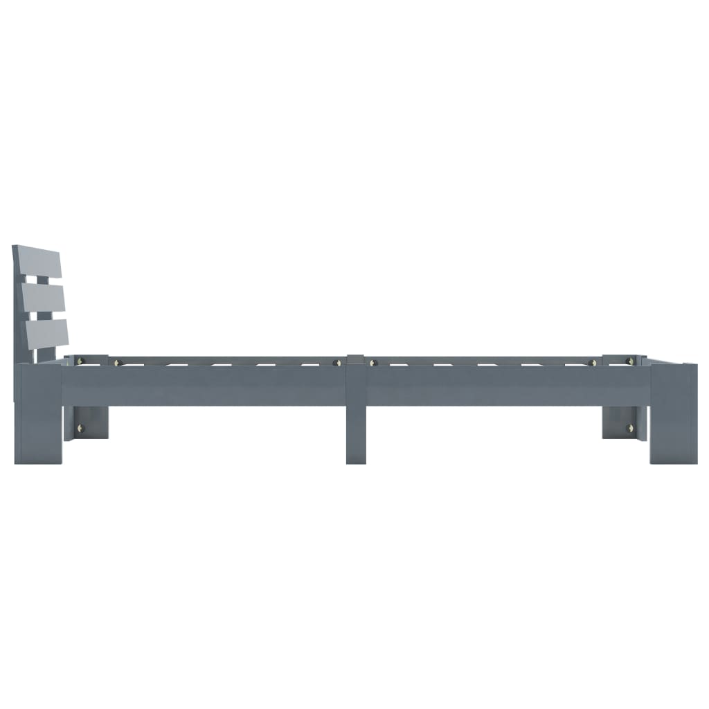 Giroletto senza Materasso Grigio 100x200 cm in Legno di Pino