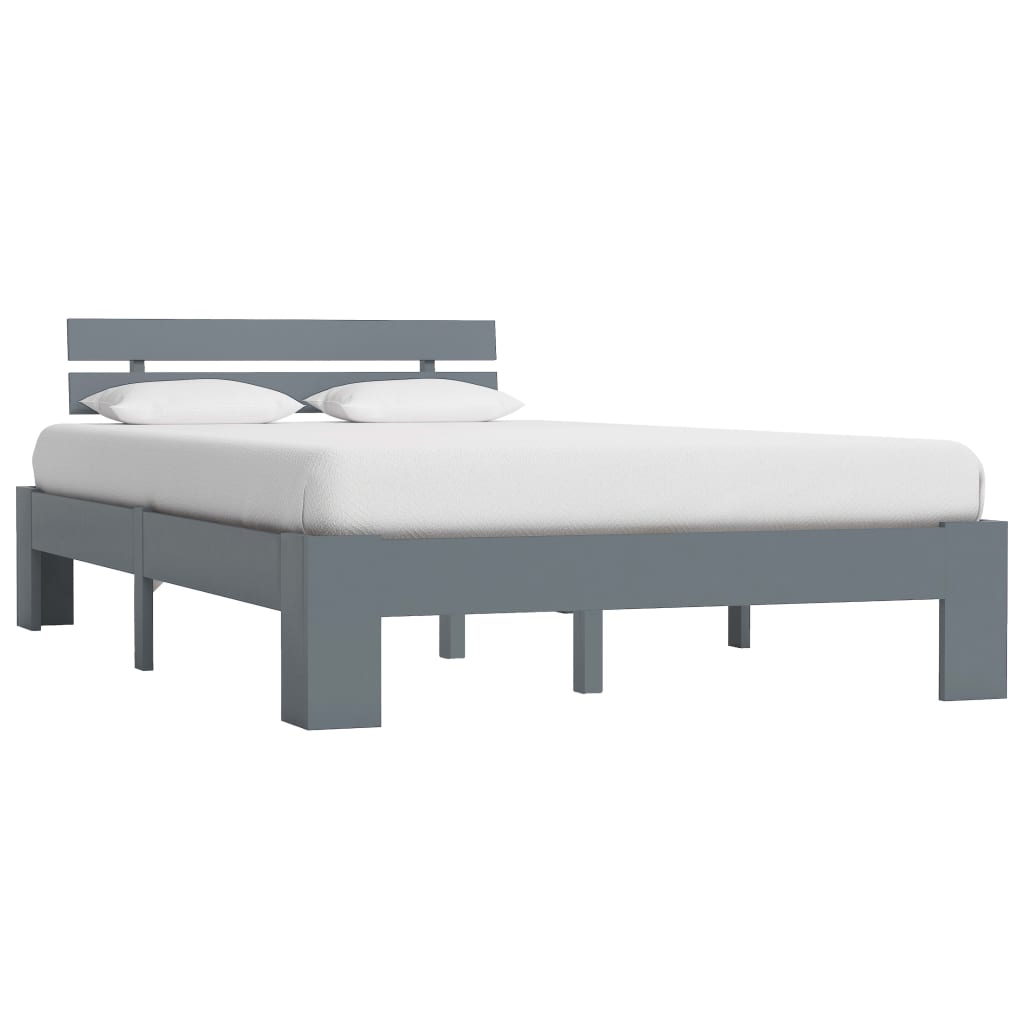 Giroletto senza Materasso Grigio 100x200 cm in Legno di Pino