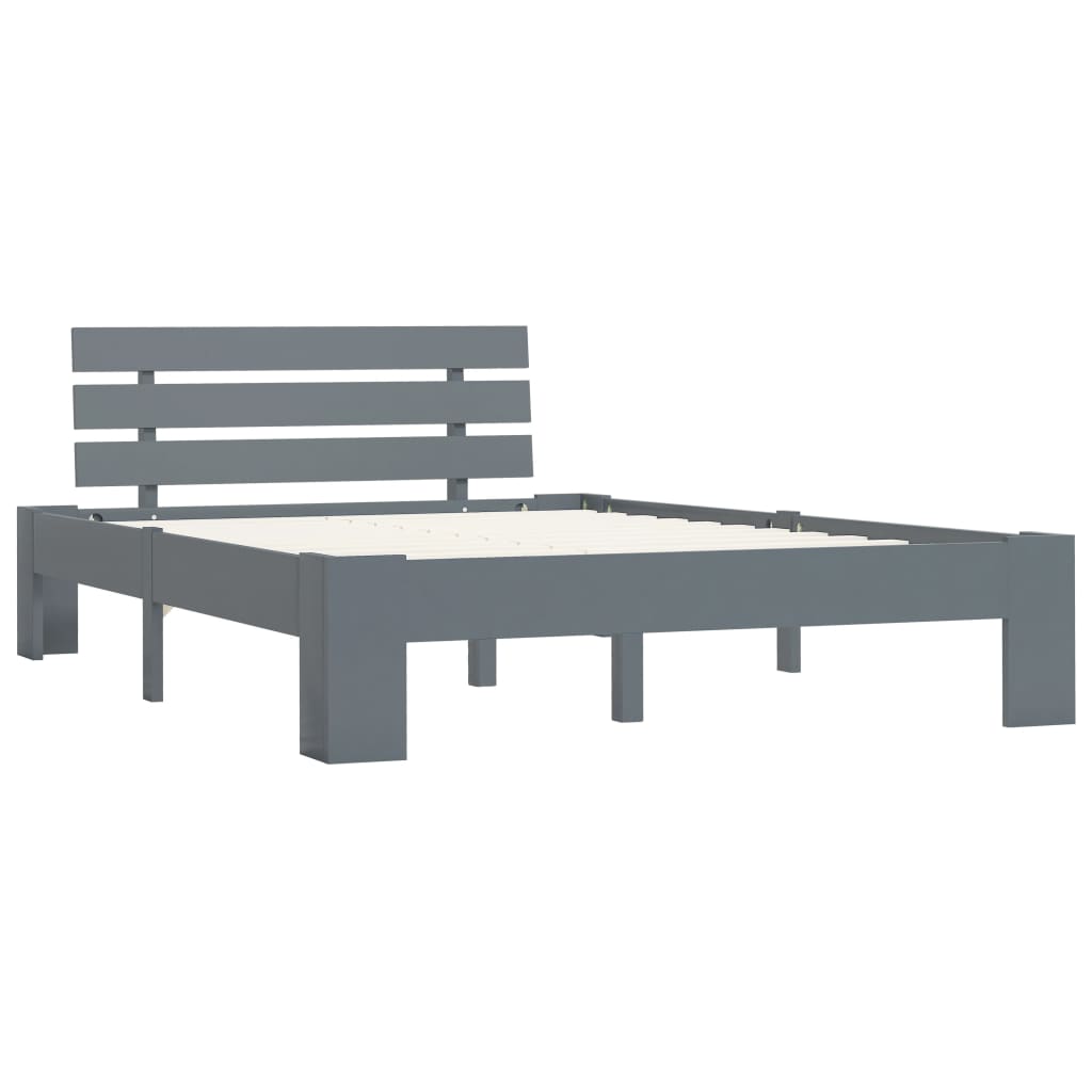 Giroletto senza Materasso Grigio 100x200 cm in Legno di Pino