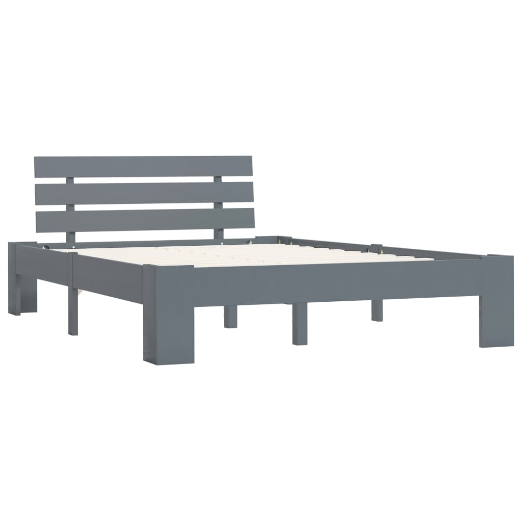 Giroletto senza Materasso Grigio 140x200 cm in Legno di Pino