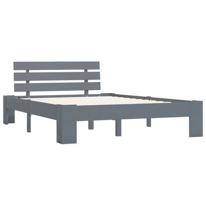 Giroletto senza Materasso Grigio 140x200 cm in Legno di Pino
