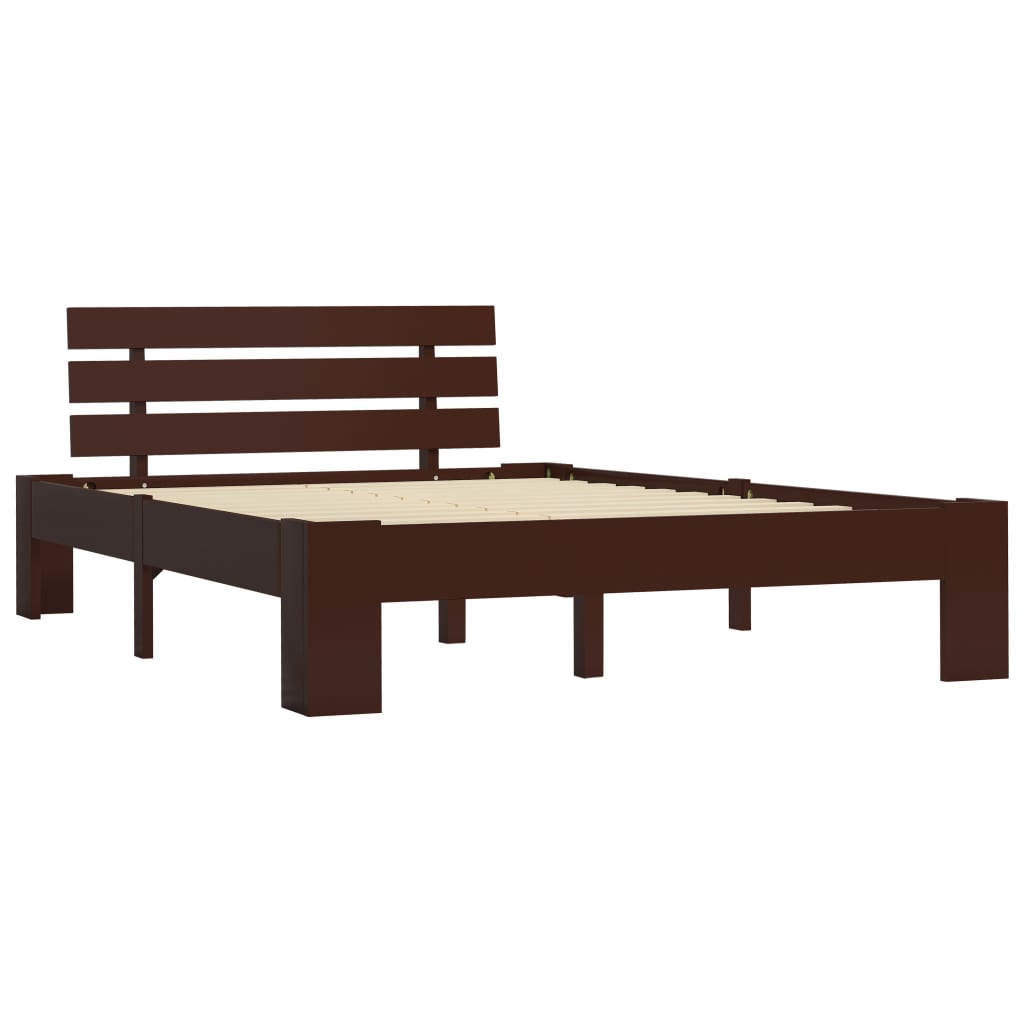 Giroletto senza Materasso Marrone Scuro 140x200 cm Legno Pino