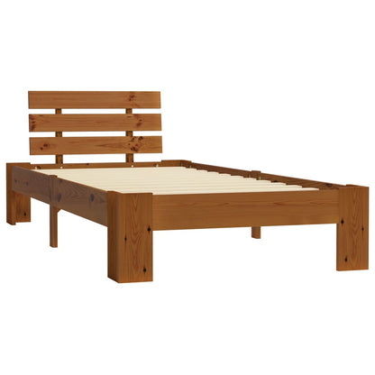 Giroletto senza Materasso Ambrato Legno Massello Pino 90x200 cm