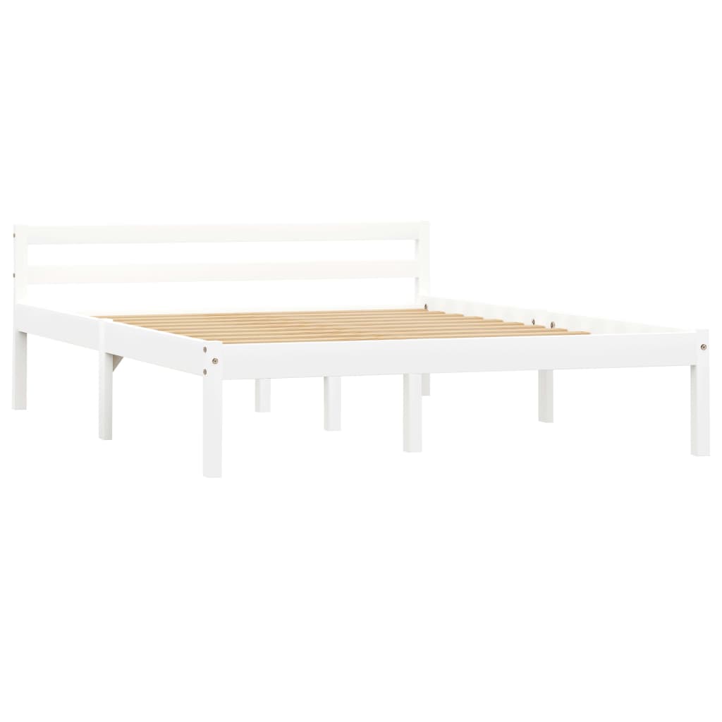 Giroletto senza Materasso Bianco 140x200 cm in Legno di Pino