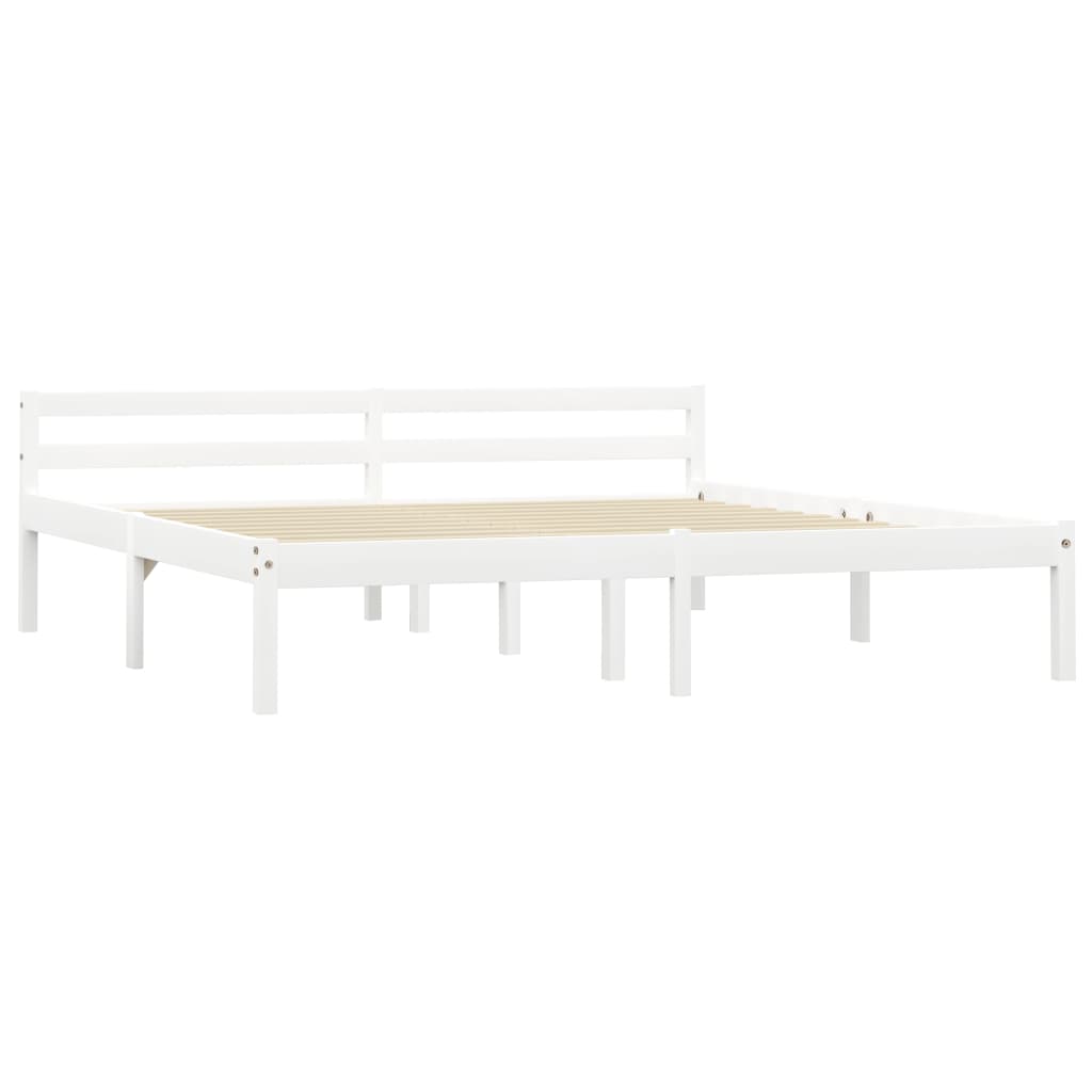 Giroletto senza Materasso Bianco 160x200 cm in Legno di Pino