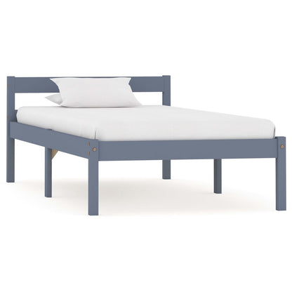 Giroletto senza Materasso Grigio 100x200 cm in Legno di Pino