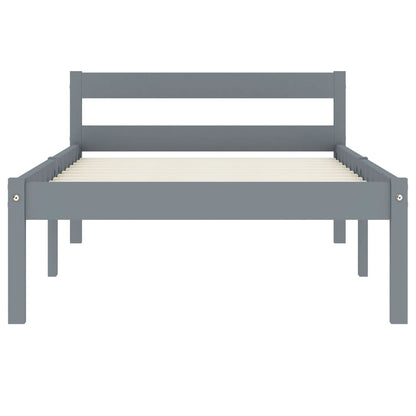 Giroletto senza Materasso Grigio 100x200 cm in Legno di Pino