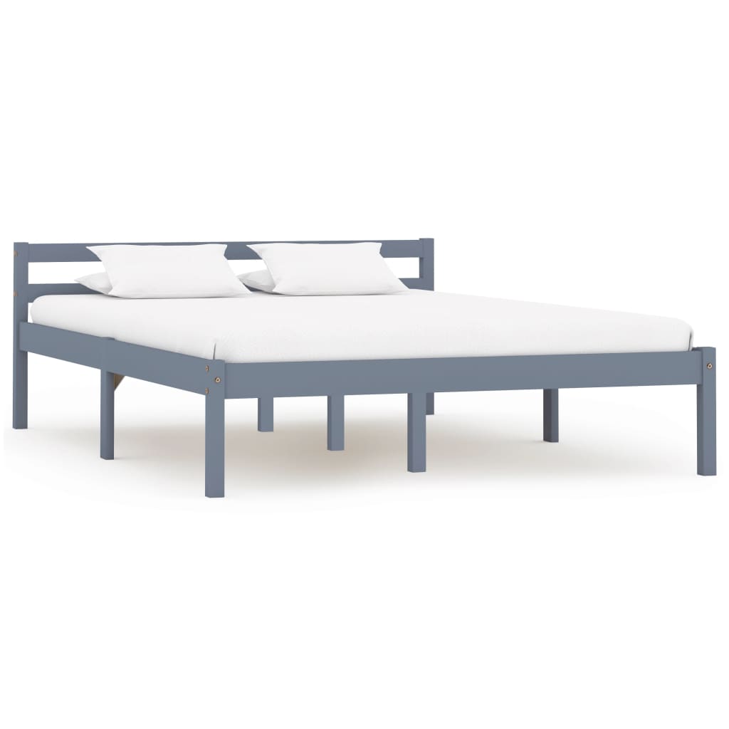 Giroletto senza Materasso Grigio 100x200 cm in Legno di Pino