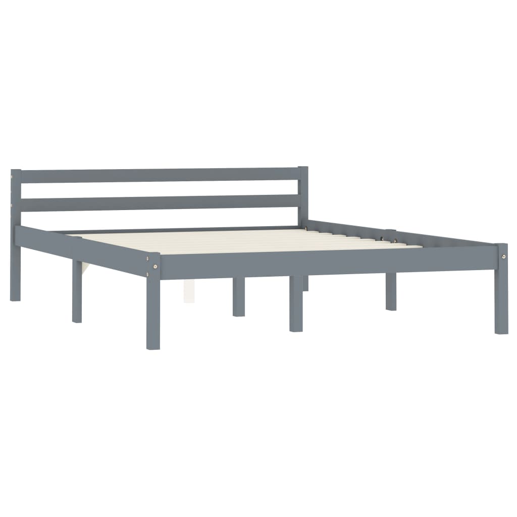 Giroletto senza Materasso Grigio 100x200 cm in Legno di Pino