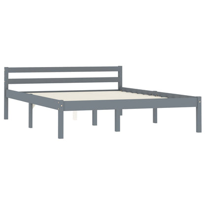 Giroletto senza Materasso Grigio 100x200 cm in Legno di Pino