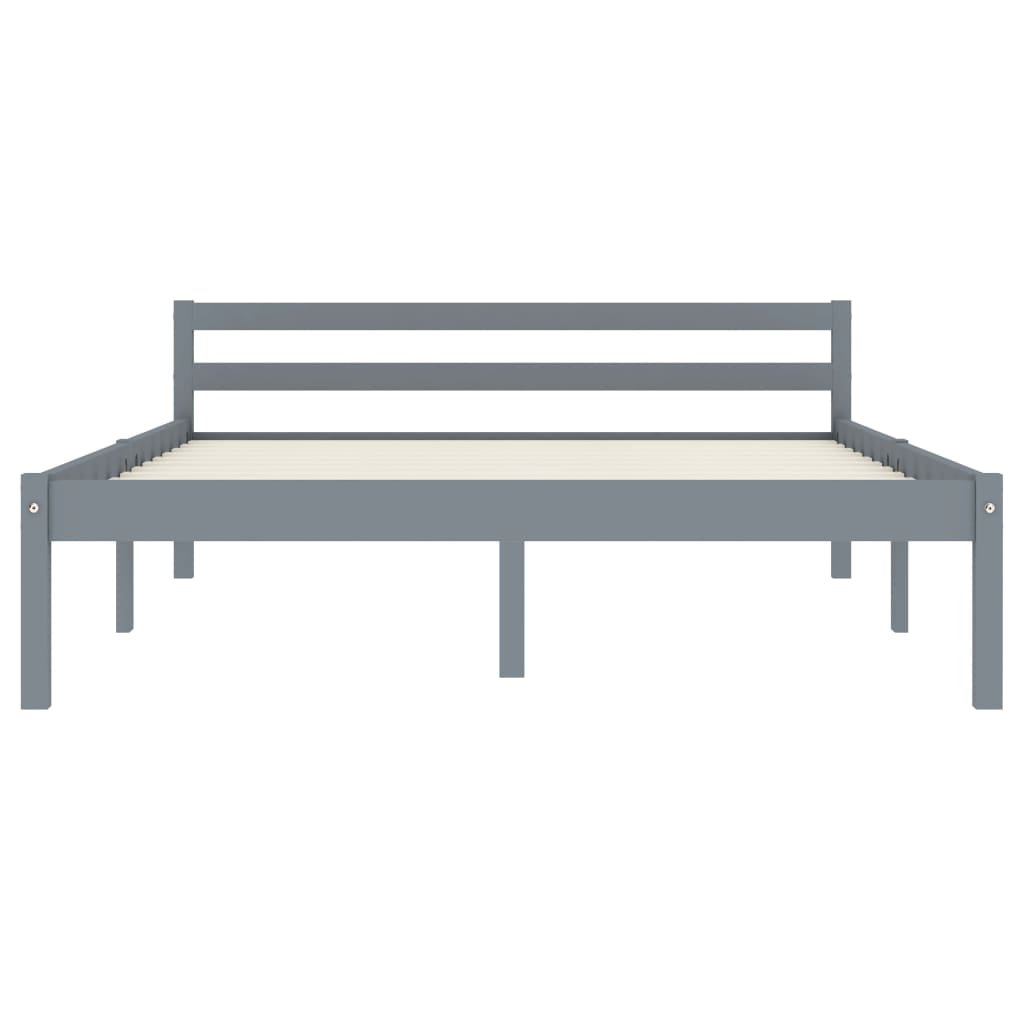 Giroletto senza Materasso Grigio 100x200 cm in Legno di Pino