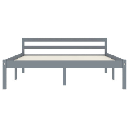 Giroletto senza Materasso Grigio 100x200 cm in Legno di Pino